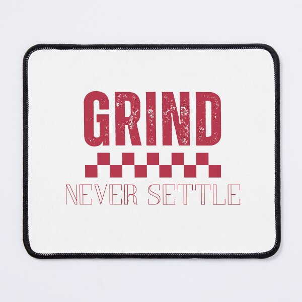 Item preview, Grind Never Settle – Checkered Flag Motivational Typography T-Shirt Design designed and sold by LeoraAtelier.