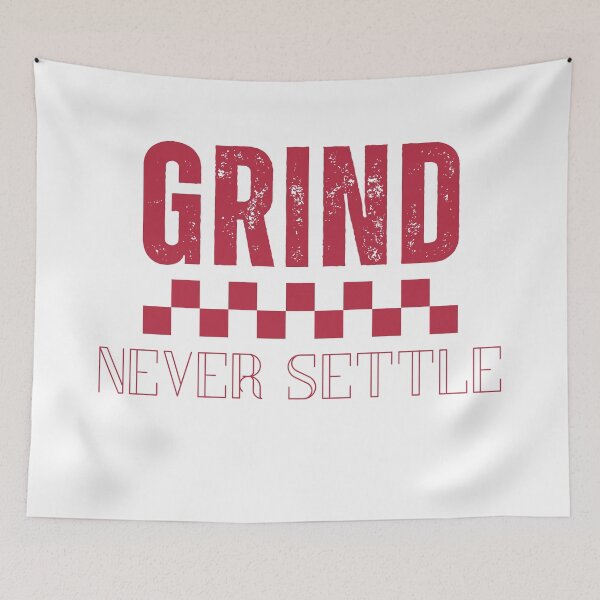 Item preview, Grind Never Settle – Checkered Flag Motivational Typography T-Shirt Design designed and sold by LeoraAtelier.