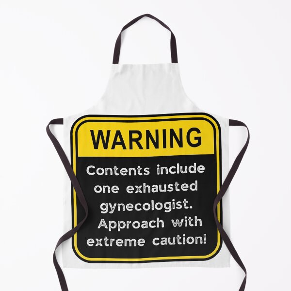 Item preview, Funny Gynecologist Warning Sign – Exhausted Doctor Caution Road Sign designed and sold by Fredster1966.