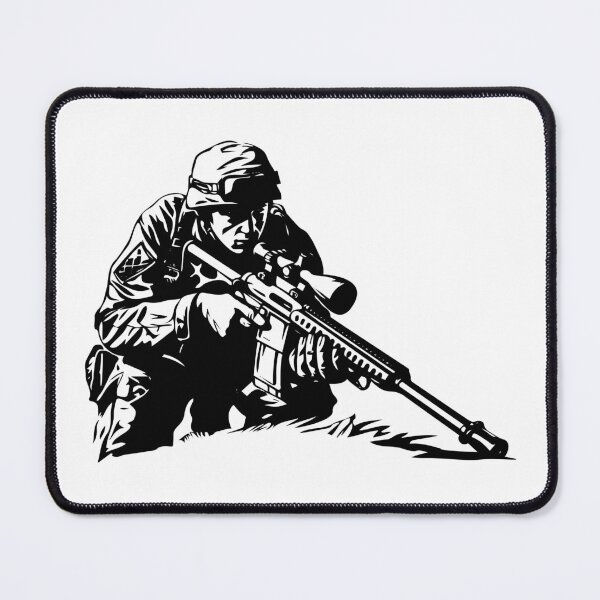 Item preview, Military Sniper Marksman Sharpshooter Tactical Army Pose designed and sold by inkoutninja.