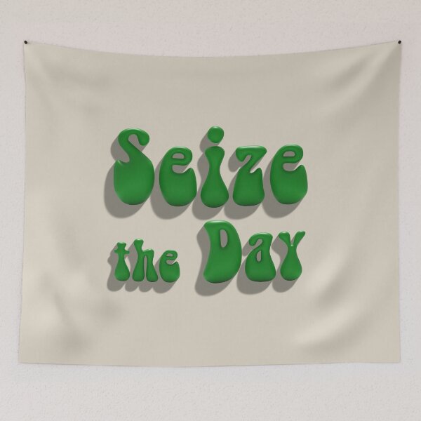 Item preview, 'Seize the Day' Vintage Typography designed and sold by trepiu.