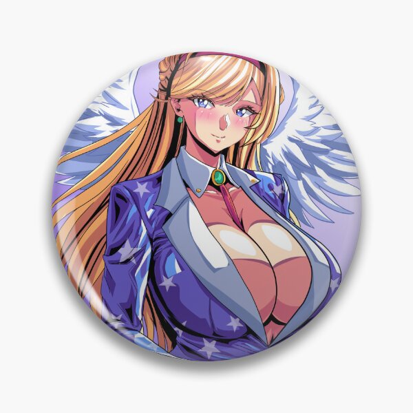Item preview, Sexy Blonde Oppai Waifu – Cleavage & Mini Skirt Ecchi Art designed and sold by AirForceTuan.