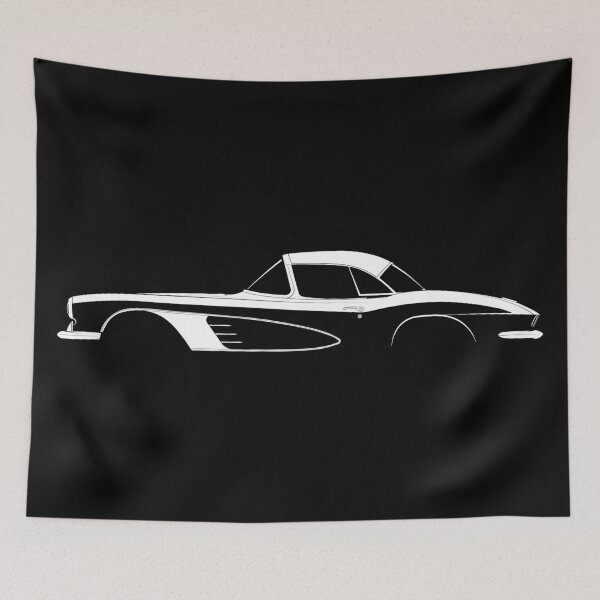 Item preview, Corvette C1-1961 Hardtop (White) designed and sold by Car Silhouettes.