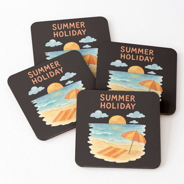 Item preview, Summer Bliss – Watercolor Beach Sunset Scene designed and sold by Tadeusz1.