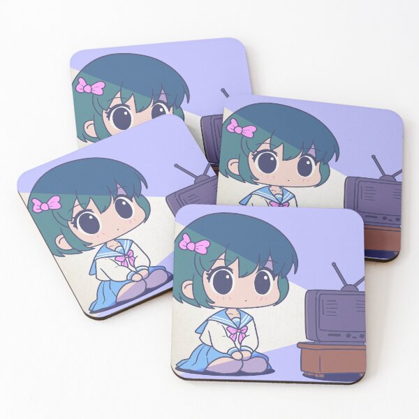 Item preview, Chibi Schoolgirl Watching TV – Cozy Anime Bedroom Scene designed and sold by AirForceTuan.