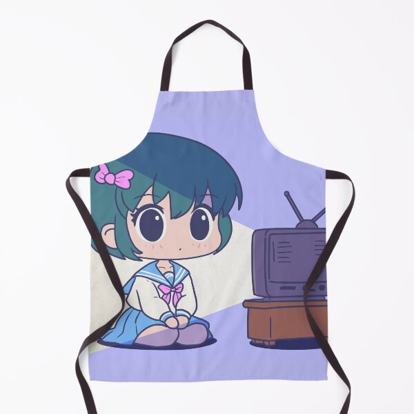 Item preview, Chibi Schoolgirl Watching TV – Cozy Anime Bedroom Scene designed and sold by AirForceTuan.