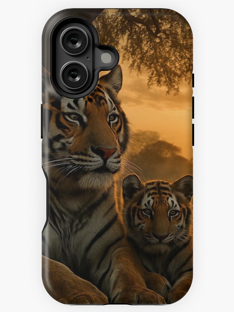 Thumbnail 1 of 4, iPhone Case, Tiger and Cub designed and sold by LenCarol.