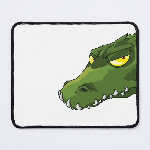 Item preview, A not-so-happy green crocodile or dinosaur head (guaranteed AI-free) designed and sold by fifou96.