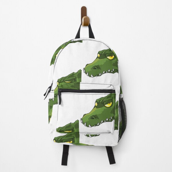 Item preview, A not-so-happy green crocodile or dinosaur head (guaranteed AI-free) designed and sold by fifou96.