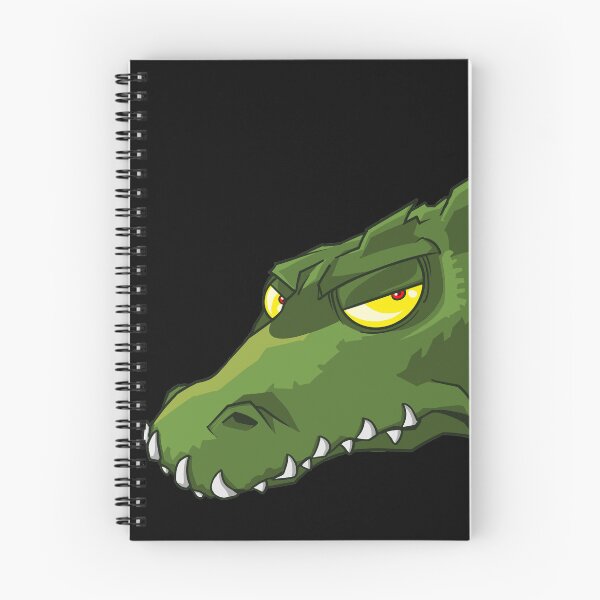 Item preview, A not-so-happy green crocodile or dinosaur head (guaranteed AI-free) designed and sold by fifou96.