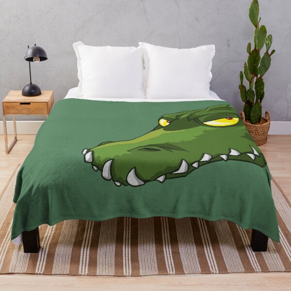 Item preview, A not-so-happy green crocodile or dinosaur head (guaranteed AI-free) designed and sold by fifou96.
