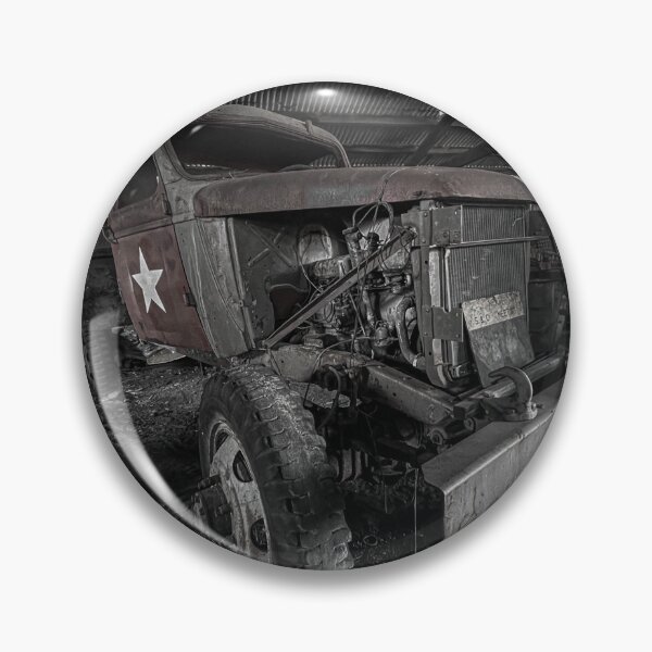 Item preview, 1940s Abandoned Truck in Dark Corrugated Shed designed and sold by taspaul.