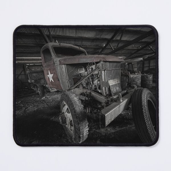 Item preview, 1940s Abandoned Truck in Dark Corrugated Shed designed and sold by taspaul.