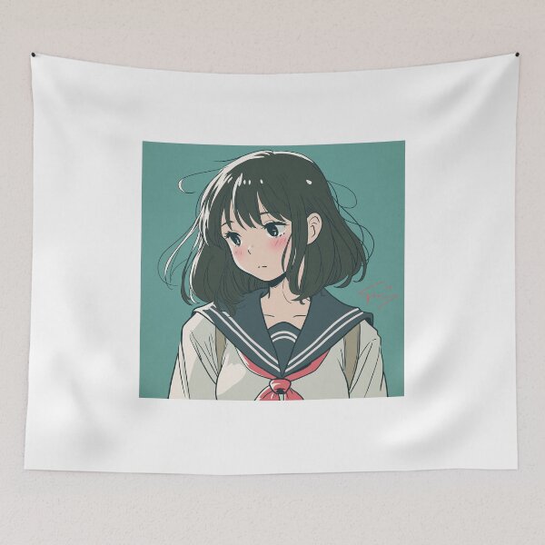 Item preview, Beautiful Anime Schoolgirl – Soft Portrait in Classic Style designed and sold by AirForceTuan.