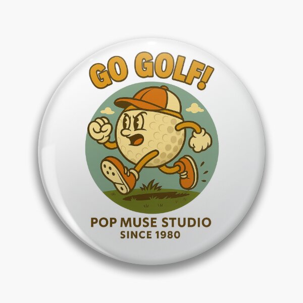 Item preview, GO GOLF! – Retro Golf Ball Mascot designed and sold by giant_ani.