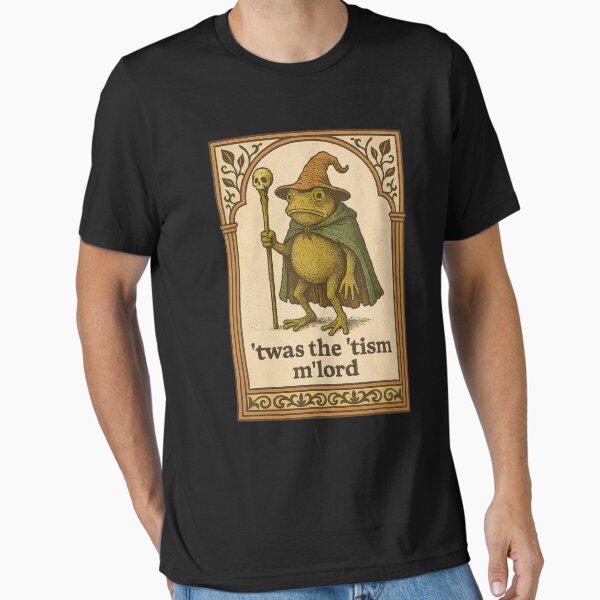 Item preview, Twas The 'Tism M'lord Funny Wizard Frog Autism designed and sold by Lunaralchemy.