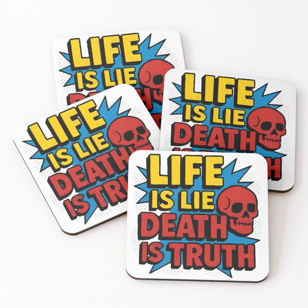 Item preview, Life Is Lie, Death Is Truth – Bold Typographic Pop Art Design designed and sold by niteshRart.