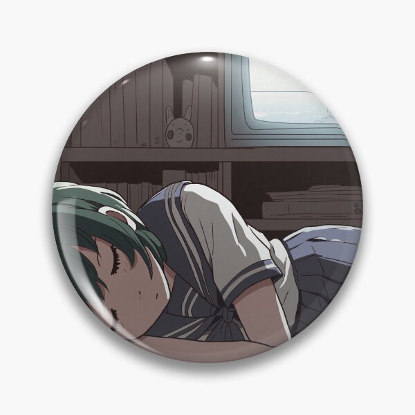 Item preview, Anime Schoolgirl Sleeping in Front of TV – Cozy Slice of Life Scene designed and sold by AirForceTuan.