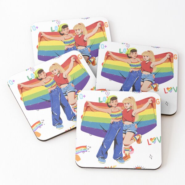 Item preview, Love Without Limits – LGBTQ+ Couple with Pride Flag designed and sold by PopLoom.