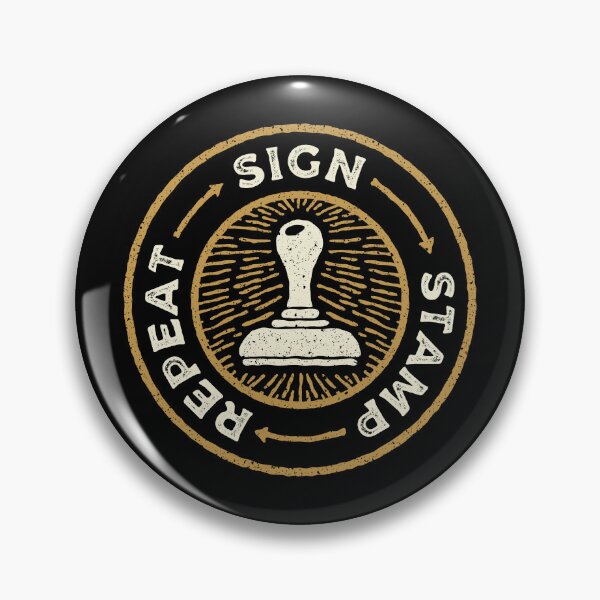 Item preview, Sign. Stamp. Repeat. – Vintage Cycle Notary Stamp Design designed and sold by NotaryLife.