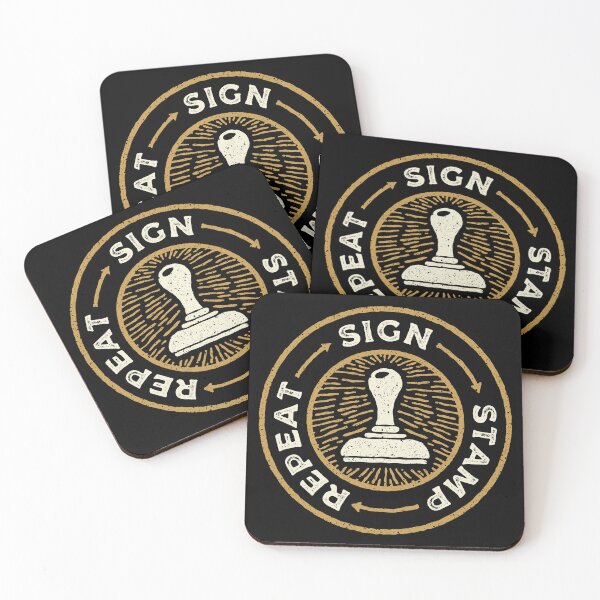 Item preview, Sign. Stamp. Repeat. – Vintage Cycle Notary Stamp Design designed and sold by NotaryLife.