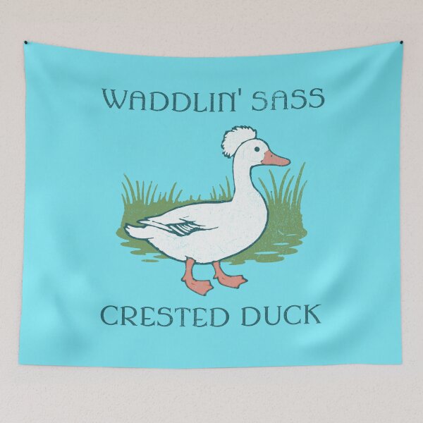 Item preview, Waddlin' Sass Crested Duck Graphic – Funny Farm Animal Illustration for Nature Lovers  designed and sold by donwillisjrart.