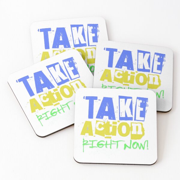 Item preview, Take Action Right Now – Hustle Culture Motivational Typography designed and sold by GloboStyle Design .