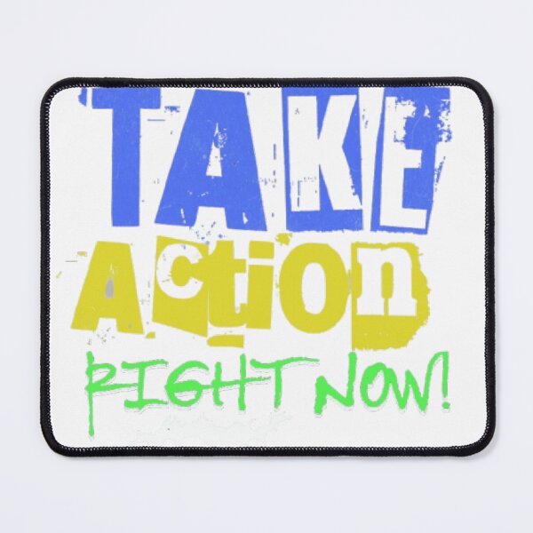 Item preview, Take Action Right Now – Hustle Culture Motivational Typography designed and sold by GloboStyle Design .