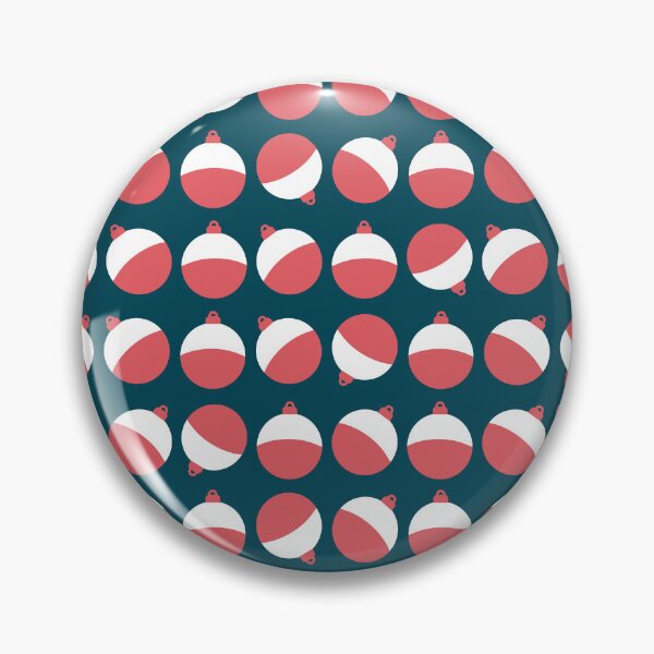 Item preview, Red and white fishing bobber pattern designed and sold by kapotka.