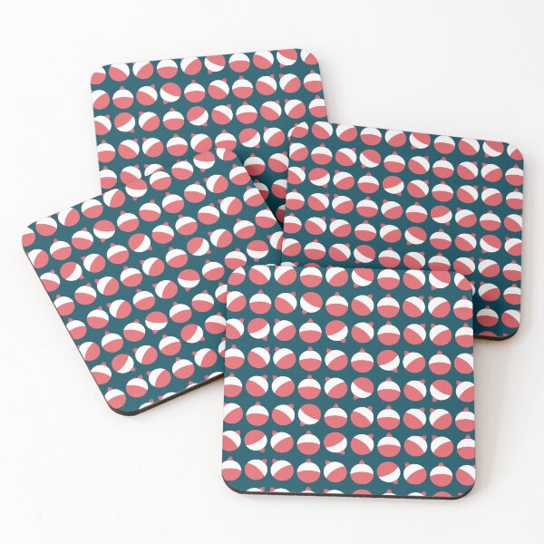 Item preview, Red and white fishing bobber pattern designed and sold by kapotka.