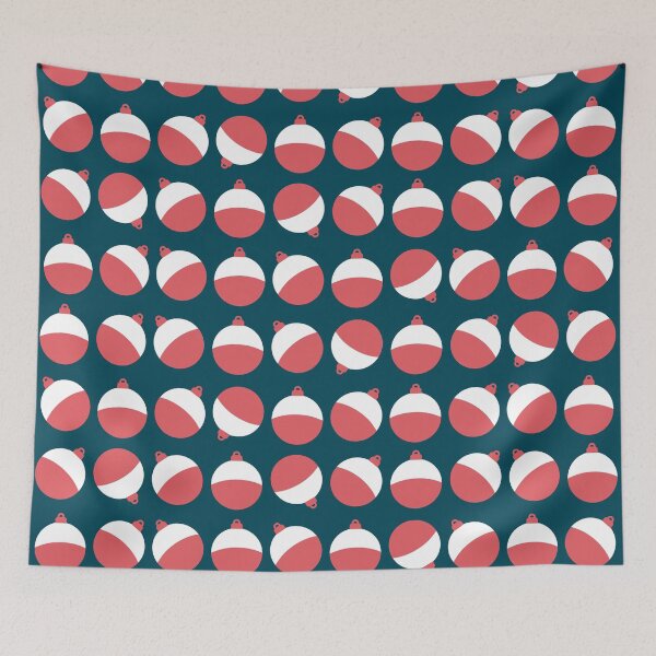 Item preview, Red and white fishing bobber pattern designed and sold by kapotka.