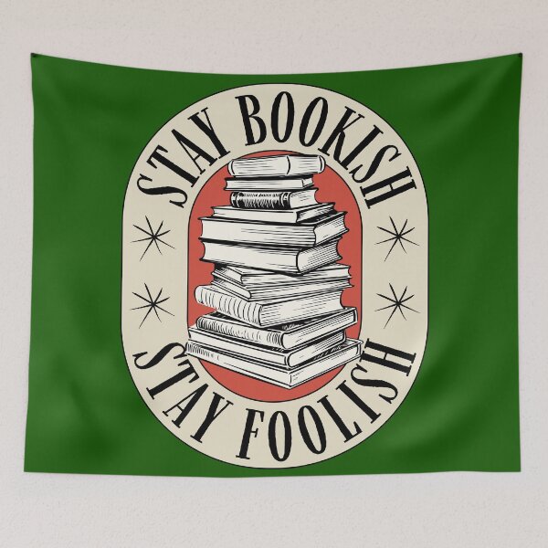 Item preview, Stay Bookish Stay Foolish | Vintage Readers Book Lovers Design designed and sold by Millusti.