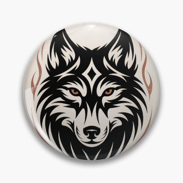 Item preview, Tribal Wolf Spirit Emblem designed and sold by ShadowAndSlate.