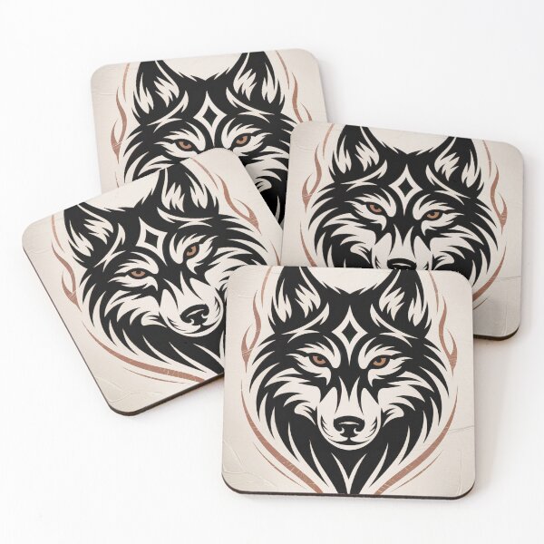 Item preview, Tribal Wolf Spirit Emblem designed and sold by ShadowAndSlate.