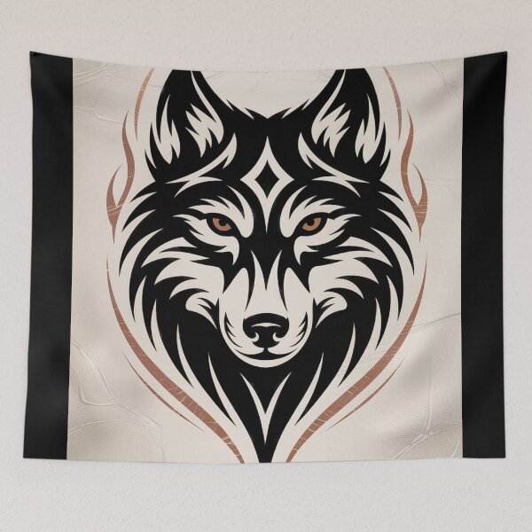 Item preview, Tribal Wolf Spirit Emblem designed and sold by ShadowAndSlate.