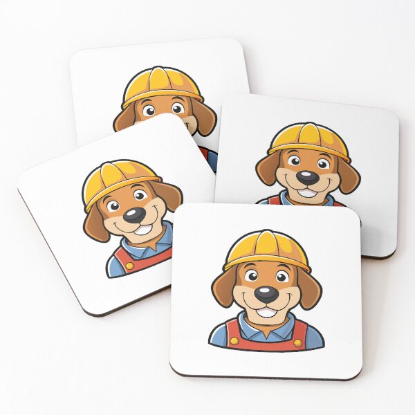 Item preview, Smiling Builder Dog in Hard Hat. designed and sold by GregorySmithRed.