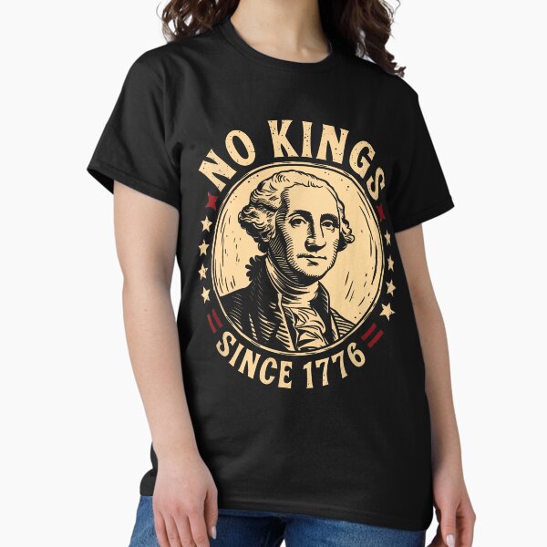 Vista previa del artículo con la obra «No hay reyes en América 1776 Salvar la democracia Estados Unidos», diseñado y vendido por chung2525.