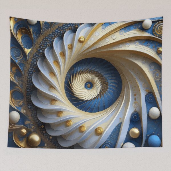 Artikelvorschau, Farbenfrohe abstrakte Fibonacci-Kunst 109 entworfen und verkauft von Vicky Brago-Mitchell®.
