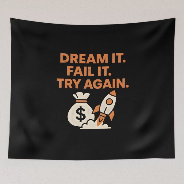 Item preview, Dream It Fail It Try Again – Motivational Quote designed and sold by Style-Sense.