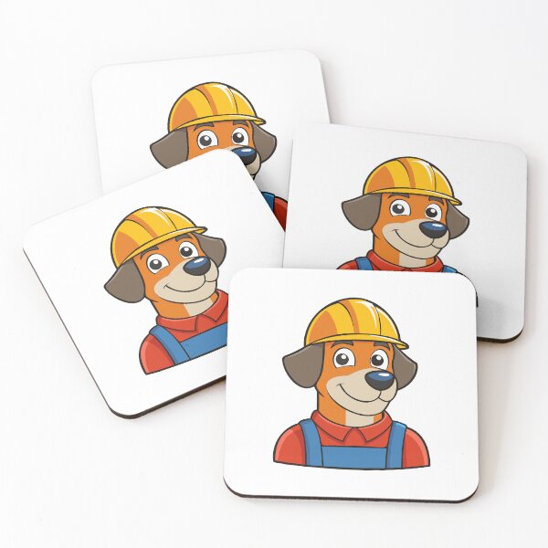 Item preview, Cheerful Builder Dog in Hard Hat. designed and sold by GregorySmithRed.