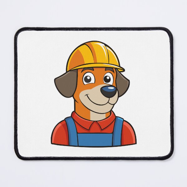 Item preview, Cheerful Builder Dog in Hard Hat. designed and sold by GregorySmithRed.