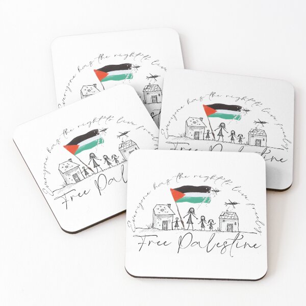 Item preview, Free Palestine – Childlike Drawing Human Rights Art designed and sold by Pulse Creativity Designs.