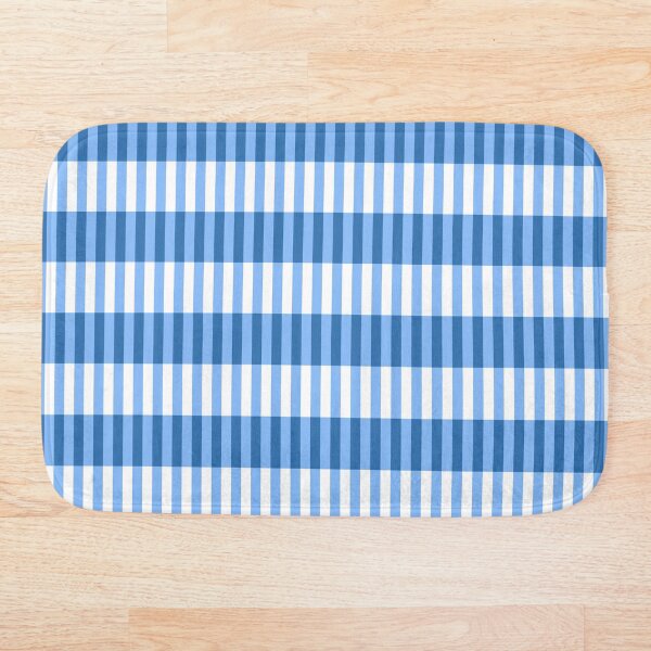 Aperçu de l'œuvre Plaid rectangulaire bleu et blanc classique créée et vendue par Patternfluent.