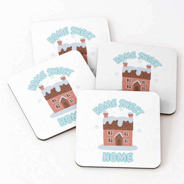 Item preview, Snow covered house with slogan home sweet home designed and sold by BritishDelights.