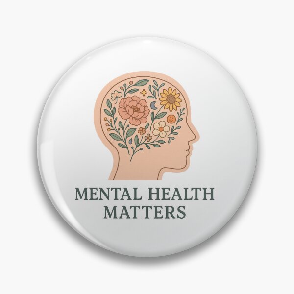 Item preview, Mental Health Matters" — Aesthetic Floral Brain Design designed and sold by DevenFineArt.