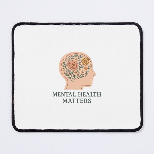 Item preview, Mental Health Matters" — Aesthetic Floral Brain Design designed and sold by DevenFineArt.