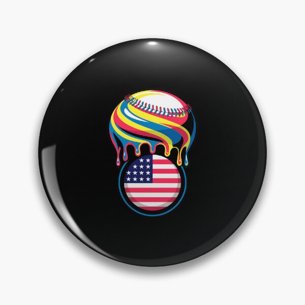 Item preview, Baseball Ice Cream American Flag Drip designed and sold by MOHITSALVI.