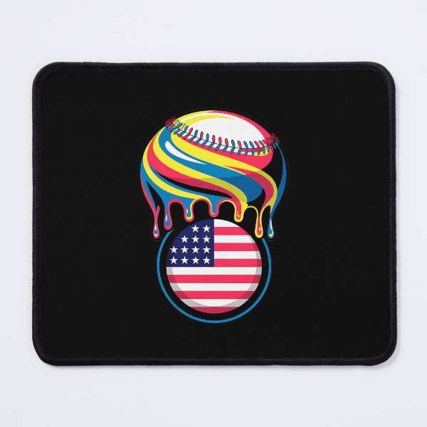 Item preview, Baseball Ice Cream American Flag Drip designed and sold by MOHITSALVI.