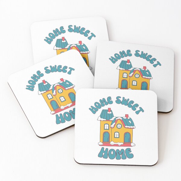 Item preview, Snow covered house with slogan home sweet home designed and sold by BritishDelights.