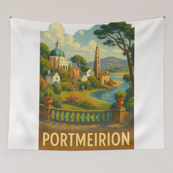 Item preview, Portmeirion Coastal Village with Dome and Tower designed and sold by Places On Earth.